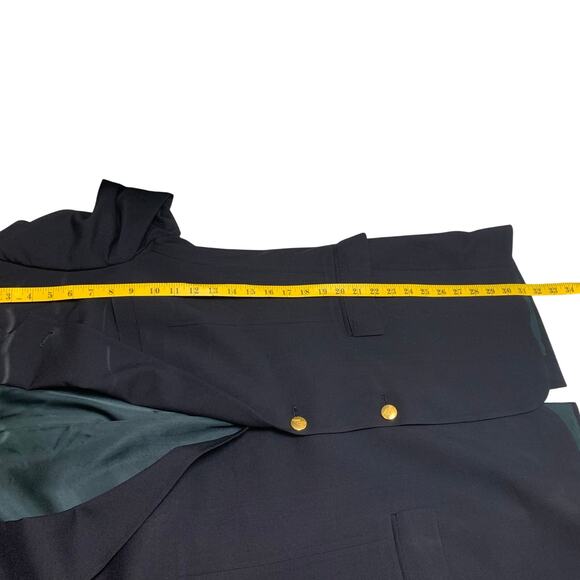 Vintage Austin Reed Men's Navy Blue Blazer Union Made USA Size 42L Gold Buttons - Picture 12 of 13